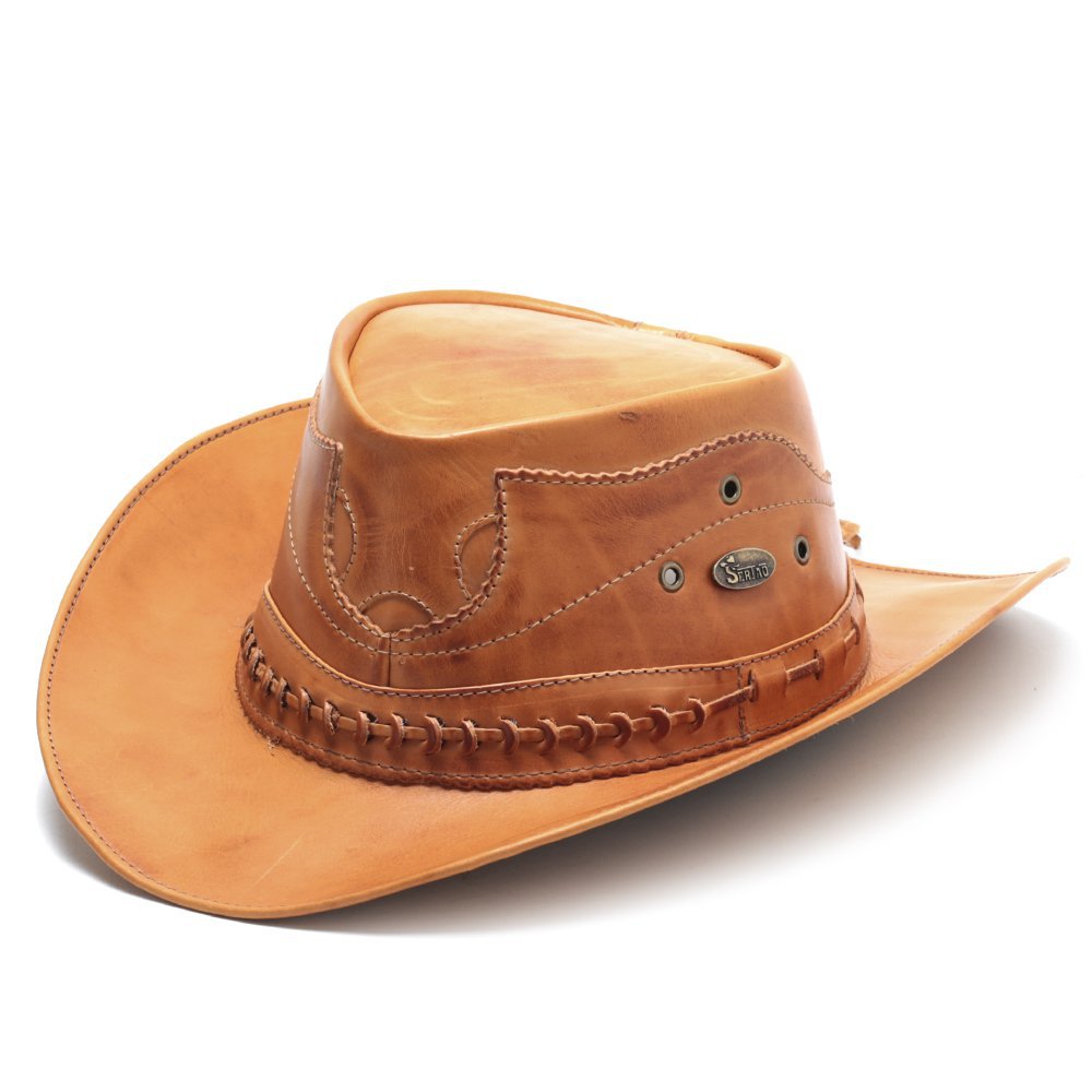 Chapéu Country de Couro Cowboy Rodeio Americano Banana