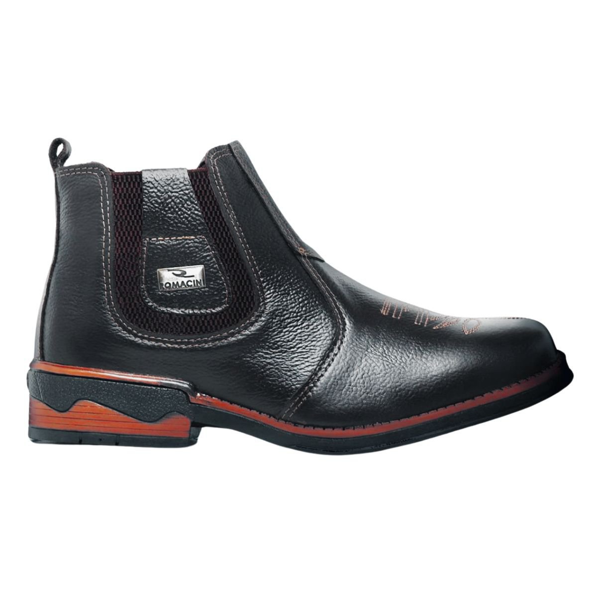 botina Texas masculina Couro Bota Peão Moderno RC Preto
