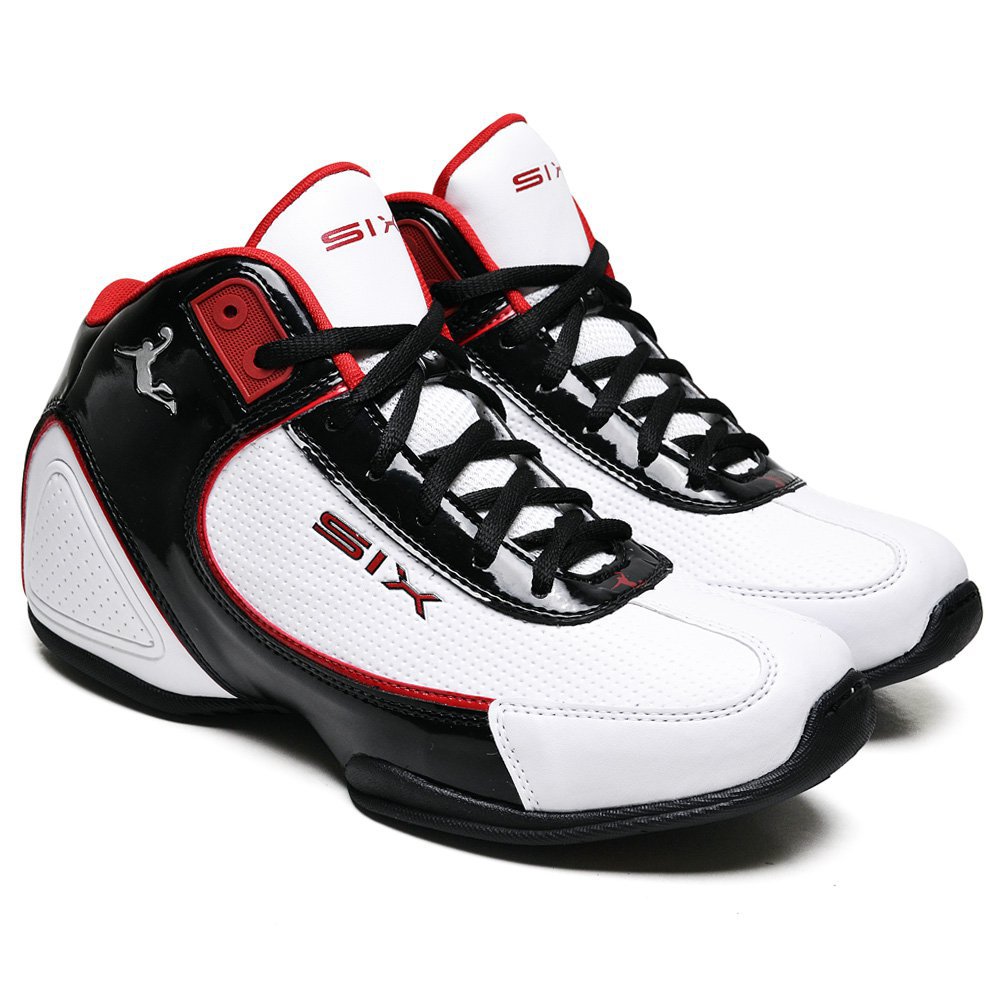 Tênis Basquete Masculino Six Street Charger Bco-Verm 42018 Branco/Vermelho