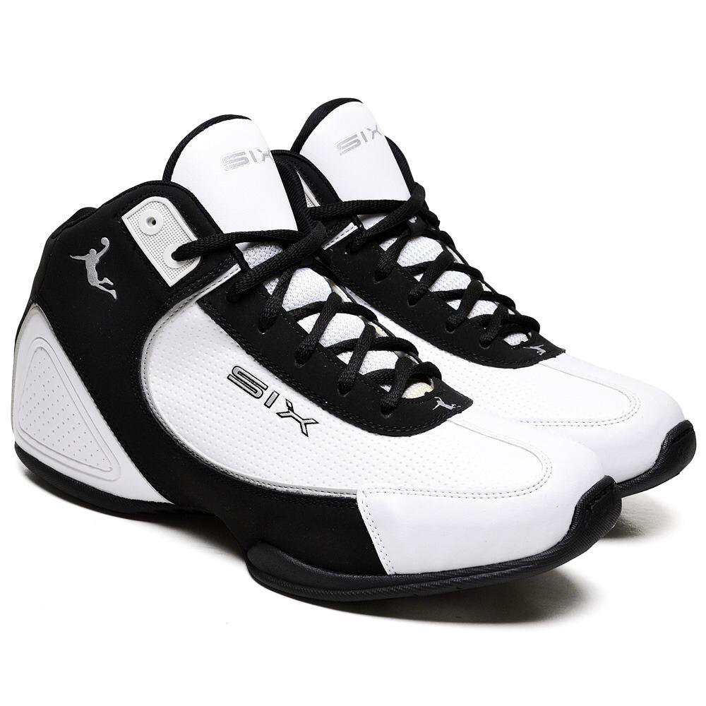 Tênis Basquete Masculino Six Street Charger Branco-Pto 42010 Branco/Preto