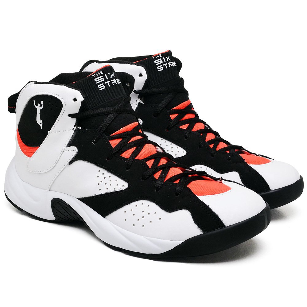 Tênis Basquete Six Street Com Amortecedor 36080 Preto/Laranja